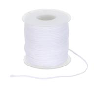 CHILDWEET Mèche de Bougie en Coton Tressé, Bobine 61 M pour Fabrication | Cire de Soja et Paraffine, Brûlage Stable et Uniforme, Blanc, Usage Bureau, Lot de Fournitures