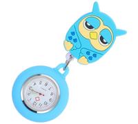 CHILDWEET Montre Infirmière Silicone Bleu à Quartz Précis, Montre Gousset Extensible Design Hibou, pour Infirmier en Milieu Hospitalier