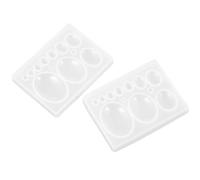 CHILDWEET Moule en Silicone Fait Main 2 Pièces pour Bijoux Cabochon Effet Diamant, Accessoires Artisanaux pour Fabrication de Pendentifs DIY