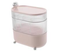 CHILDWEET Organisateur Cosmétique Rotatif Transparent à pour Bijoux Et Maquillage Boîte De Rangement Multifonctionnelle Pet pour Bureau Et Salle De Bain