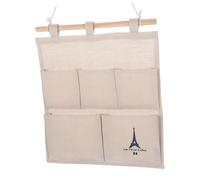 CHILDWEET Organisateur de Rangement Suspendu Multiples Poches en Coton et Lin sans Décoloration Poche Murale Pratique Maintien de L'ordre pour Chambre et Porte