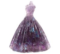 CHILDWEET Ornement en Verre Pourpre à Éclats de Cristal, Robe de Mariage