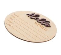 CHILDWEET Panneau Naissance Bois Rond Simple et Décoratif Accessoire Photo Annonce Naissance Prénom Signalisation pour Shower et Chambre