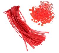 CHILDWEET Paquet en Filet Tissé en Nylon Rouge 100 Pièces pour Courses | Réutilisable et Respirant, Résistant aux Déchirures, pour Fruits de Mer et Noix, Usage Épicerie