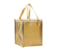 CHILDWEET Paquet Isotherme pour Aliments Frais Doré Double Couche Fermeture Éclair, Paquet Alimentaire Thermique 8 Pouces pour Gâteau, Pizza Et Transport Isotherme