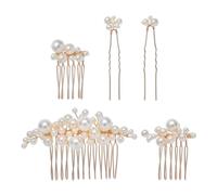 CHILDWEET Peigne à Cheveux de Mariage en Perles Or Élégant et Pratique en Alliage Abs Accessoire Chignon Mariage et Séances Photo