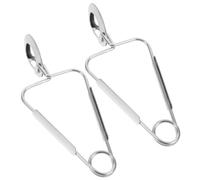 CHILDWEET Pince Escargot Lot de 2pcs en Acier Inoxydable Argenté Prise Confortable, Forme Élégante Cuisine de Restaurant et Hôtel