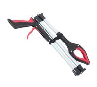 CHILDWEET Pince Ramasse Déchets Facile à Transporter Pliable à Trois Volets Ergonomique en Alliage D'aluminium et Pp pour Éboueurs, Usage Intérieur et Extérieur