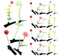 CHILDWEET Pinces à Cheveux Style Plantes pour Décorer Coiffures Accessoire Kawaii Lot de 30 en Plastique et Métal pour Femmes et Filles Lors des Fêtes
