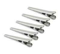 CHILDWEET Pinces Crocodile en Acier Inoxydable Argentées 5pcs pour Sceller Paquet Alimentaires et Organiser Documents Design Unique et Fonction Polyvalente