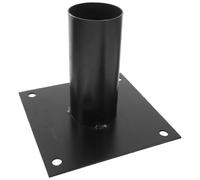 CHILDWEET Plaque de Base en Fer Noir Revêtement Résistant aux Intempéries pour Réparation de Poteaux de Clôture et Support Polyvalent pour Poteaux en Bambou ou Bois