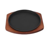 CHILDWEET Plaque de Cuisson Contrôle Précis Température, pour Barbecue en Fer Ronde avec Base en Bois pour Steak et Dîners en Famille