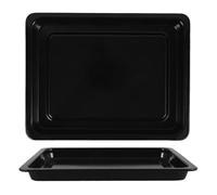 CHILDWEET Plaques de Cuisson Émaillées Noires 2pcs pour Usage Commercial, Résistance Élevée la Chaleur et Répartition Uniforme Chaleur, Adaptées aux Environnements de Cuisson