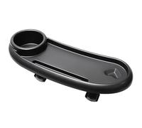 CHILDWEET Plateau à Goûter pour Poussette Noir en Plastique, Amovible avec Porte-gobelet, Installation Simple et Sécurité Optimale pour Bébé en Promenade