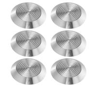 CHILDWEET Plot Tactile de Cheminement en Acier Inoxydable Argenté, 6pcs, Durabilité et Identification Claire pour Espaces Publics et Métros, Marqueurs Tactiles pour Malvoyants