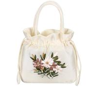 CHILDWEET Pochette à Fleurs Élégante en Satin avec Fermeture à Cordon, Petit Paquet pour Robe de Soirée, Facile à Porter pour Occasions Spéciales et Tea Parties
