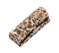 CHILDWEET Pochette de Rangement pour Rouge à Lèvres en Tissu Soie Imprimé Léopard, Étui Multifonctionnel Élégant pour Paquet à Main, Protection Anti-Rayures pour Voyage