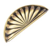 CHILDWEET Poignée de Porte D'armoire en Laiton Finition Moka, Entraxe 76 Mm, Poignée Coquille pour Meubles et Tiroirs, Accessoire de Remplacement Solide Cuisine et Dressing