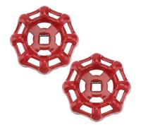 CHILDWEET Poignée de roue de tuyau rouge 2 pièces en fer remplacement vanne pour robinet extérieur usage arrosage jardin