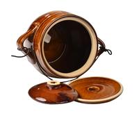 CHILDWEET Pot de Fermentation en Céramique Design Créatif Cuisine et Décoration Intérieure 1,3l Couvercle Hermétique, Conserve L'humidité et Protège des Poussières
