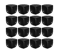 CHILDWEET Protections D’Angle Métalliques Noires 40 MM pour Flight Case Lot de 16 Pièces Équerres de Renfort Triangulaires pour Haut-Parleurs Meubles et Caissons Protections Robustes et