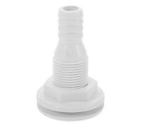 CHILDWEET Raccord de Vidange pour Bateau 3/4 Pouces en Plastique Clapet de Dalage, Connecteur Traversant Droit pour Drainage et Prévention des Fuites sur Yacht et Bateau de Pêche
