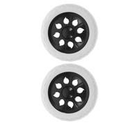CHILDWEET Roues de Remplacement pour Chariot de Supermarché 2 Pièces Roues en Plastique Robustes Noir Adaptées aux Chariots Utilitaires Pliables et Trolley pour Courses et Manutention