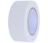 CHILDWEET Ruban Adhésif Toilé Blanc Mat 5 Cm X 27 M, Rouleau Multi-usages Ultra-résistant, Déchirable la Main, pour Marquage au Sol, Fixation de Tapis et Câbles, Usage Industriel