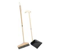 CHILDWEET Set Balai et Pelle à Poussière à Long Manche pour Maison et Bureau Poils Souples Outil de Nettoyage Pratique pour Sols et Coins Difficiles