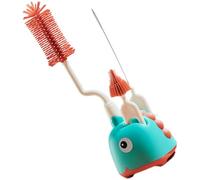 CHILDWEET Set de Goupillons pour Nettoyage de Tasse et Biberon avec Long Manche, Léger et Pratique en Silicone et Acier Inoxydable, pour Voyage en Plein Air