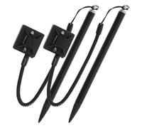 CHILDWEET Stylet pour écran résistif en Aluminium avec Cordon à Ressort et Socle - Stylo précis pour tablettes et Smartphones - Pack de 2 stylos tactiles résistifs