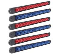 CHILDWEET Support de Rail de Manchon 6pcs en Plastique Design Réfléchi et Rotation 360°, Organisateur de Porte-douilles pour Rangement Pratique D'atelier