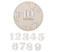 CHILDWEET Tableau D'annonce Naissance D'un Bébé en Bois Disques Mensuels, Surface Lisse Aspérités, pour Décoration de Fête la Maison
