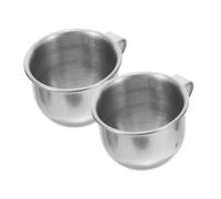 CHILDWEET Tasses à Boisson Argentées Lot de 2 70ml Gobelets en Acier Inoxydable Poignée Ergonomique Thé Saké
