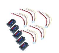 CHILDWEET Testeur de Courant et Voltmètre Ampèremètre 10 A Numérique Double Affichage Haute Précision pour Surveillance Batterie Voiture et Moto Plastique 5pcs