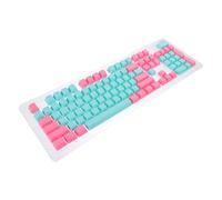 CHILDWEET Touches pour Clavier Mécanique Pbt 104 Touches, Capuchons de Clavier PC à Profil OEM, Arc Gradué, Fabrication Soignée, Réduit la Fatigue, Bleu Rose