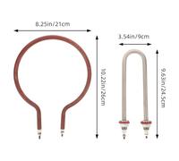 CHILDWEET Tube Chauffant D'incubateur U 200w et Tube Humidificateur Rond 200w, Système de Chauffage et D'humidification Compact pour Incubation de Poussins, Canards, Oies - Accessoire