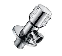CHILDWEET Vanne D'arrêt D'angle en Cuivre Argenté, Forme Ronde Surface Brillante, Prévention des Fuites et Anti-bloquage, pour Chauffe-eau et Plomberie Domestique