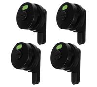 CHILDWEET Verrou de Confidentialité pour Toilettes Publiques 4pcs en Plastique Noir Installation Facile et Surface Polie, Adapté pour Hôpitaux et Bureaux