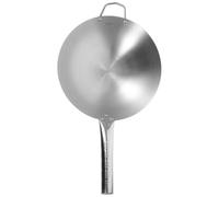 CHILDWEET Wok Ménager en Acier Inoxydable Argenté, Poêle Antiadhésive Facile à Nettoyer, Compatible Induction, Cuisine Familiale et Professionnelle