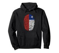 Chile Flag Fingerprint Artwork National Identity and Pride Sweat à Capuche