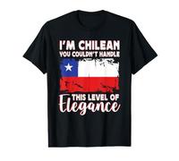 Chile Flag Proud Elegant Chilean Boyfriend Girlfriend T-Shirt Graphique avec Valeur