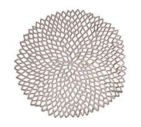 Chilewich Dahlia Set de Table Rond en Vinyle pressé Gris métallisé