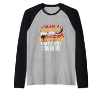 Chili And Beer That's Why I'm Here Spicy Food Drink ---- Manche Raglan