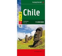 Chili - chile avec plan de santiago - Echelle 1:1500 000, Edition trilingue allemand-anglais-français - Collectif - Freytag Et Brendt - Atlas / carte