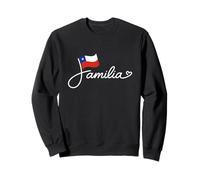 Chili Familia - Drapeau chilien Patrimoine Familial Word Art Sweatshirt