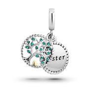 Chili Jewelry Breloque arbre de vie famille pour maman, fille, sœur, tante, grand-mère compatible avec les bracelets à breloques Pandora, Métal, Cuivre