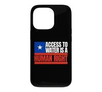 Chili, l'accès à l'eau est Un Droit Humain, Drapeau du Chili Coque pour iPhone 13 Pro