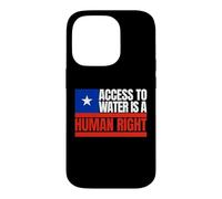 Chili, l'accès à l'eau est Un Droit Humain, Drapeau du Chili Coque pour iPhone 14 Pro