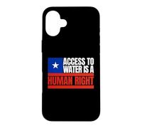 Chili, l'accès à l'eau est Un Droit Humain, Drapeau du Chili Coque pour iPhone 16 Plus
